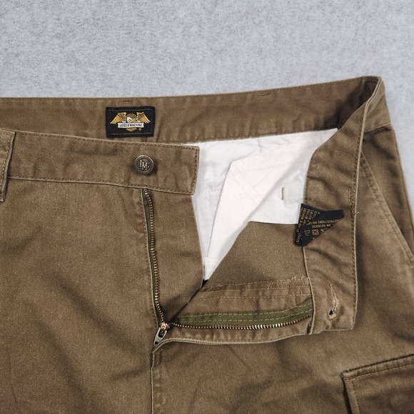 Loser Machine Cargo Pants Mens 34x32 Brown Canvas Baggy Skate Street Y2K - Picture 3 of 12